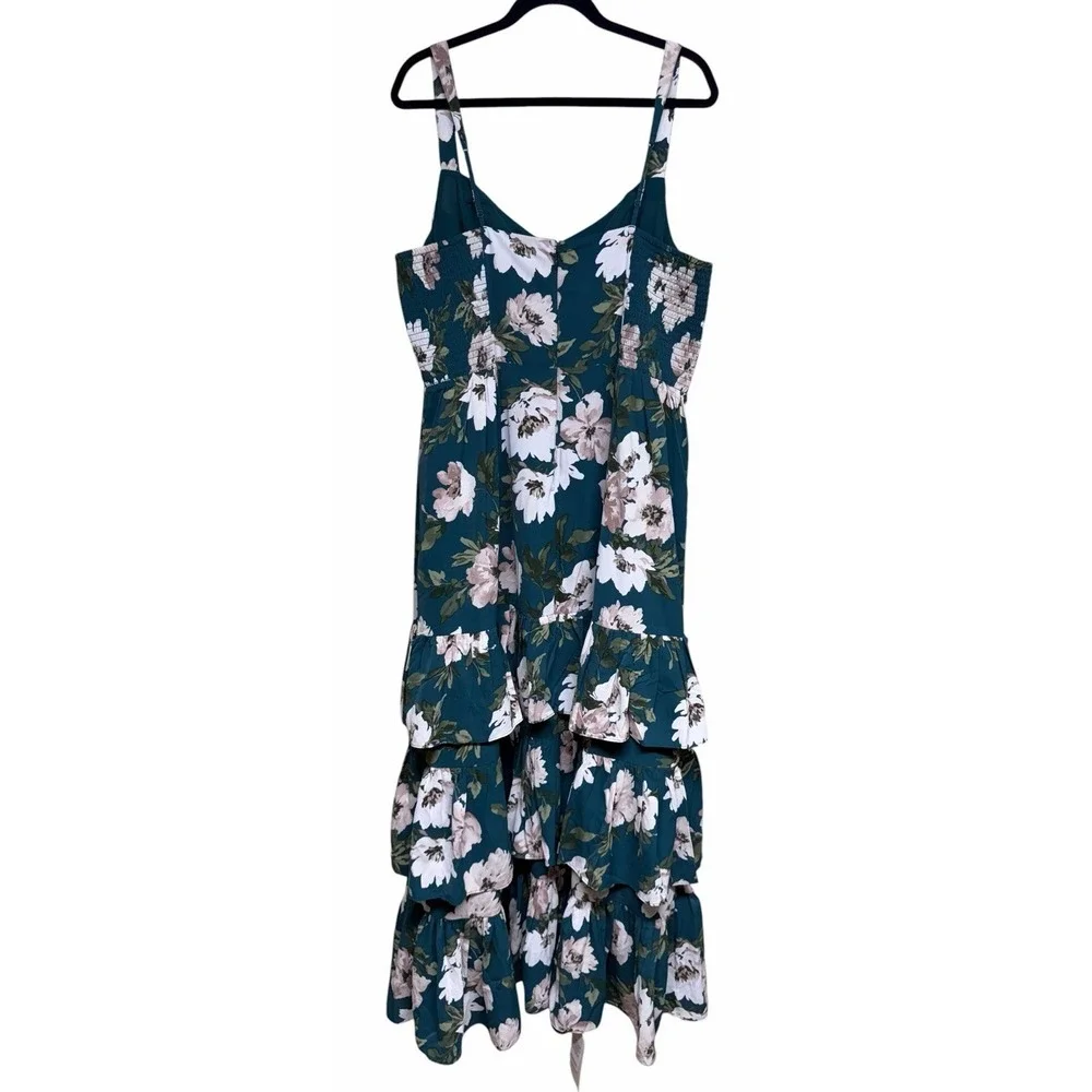 ABERCROMBIE & FITCH Drama Ruffle Tiered Maxi Dress Women's Size 2XL